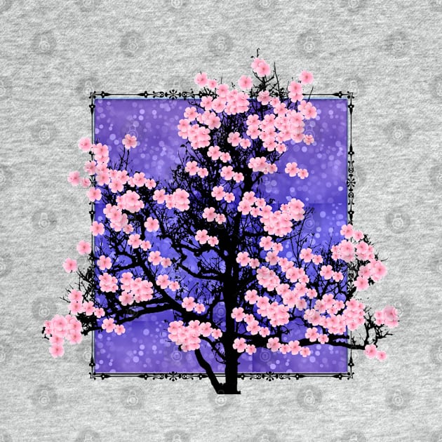 Cherry blossoms in purple by Sinmara